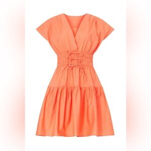 NWOT Derek Lam Tora Mini Dress. Coral Orange. Size 10. MSRP $425 SALE $100!